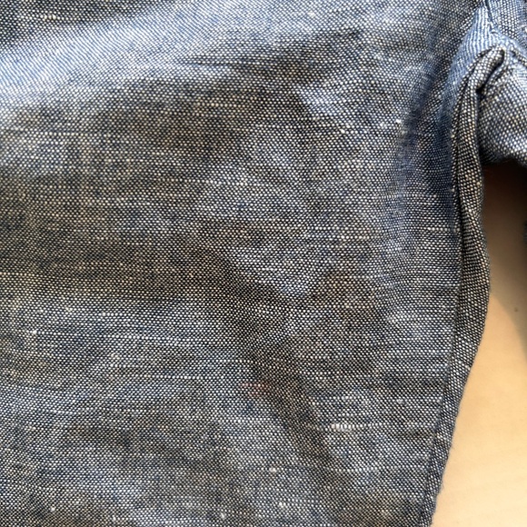 Janie and Jack blue chambray linen pants - Picture 3 of 3